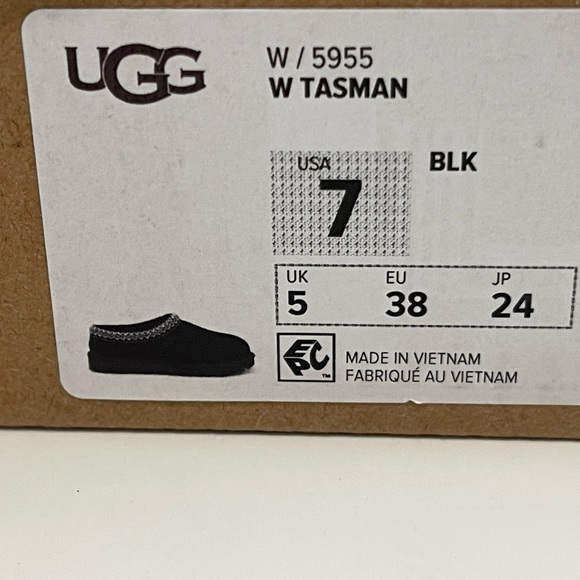 Ugg Tasman women’s slipper size 7 Black suede - Picture 11 of 12